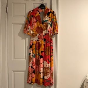 NWT Midi Farm Rio backless dress, size medium